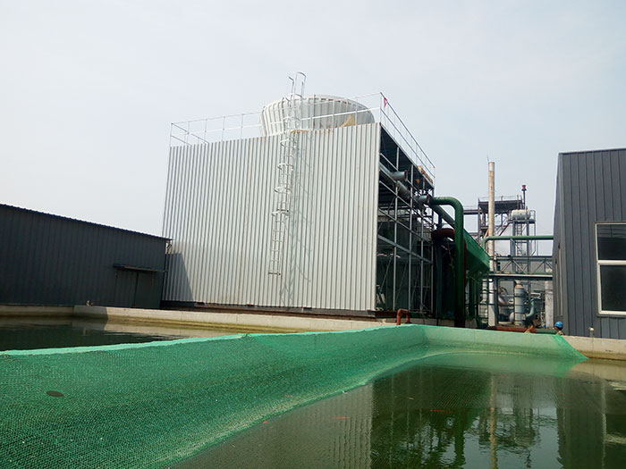 玻璃鋼冷卻塔施工現場