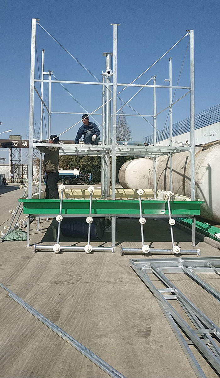 玻璃鋼冷卻塔施工現場